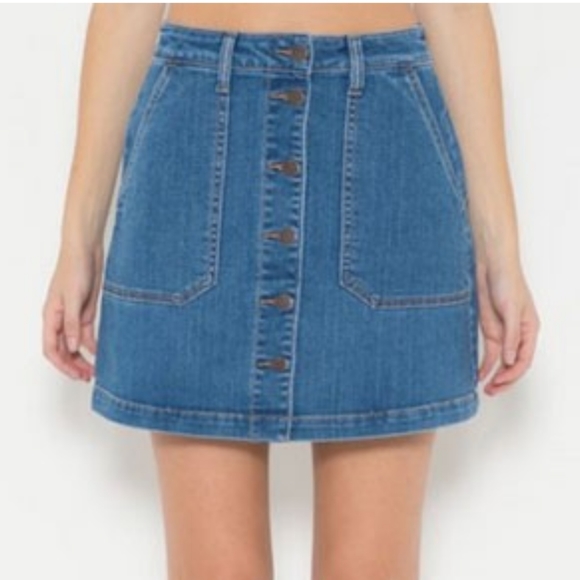 Cello Dresses & Skirts - Cello Jeans Jean Button Up Skirt